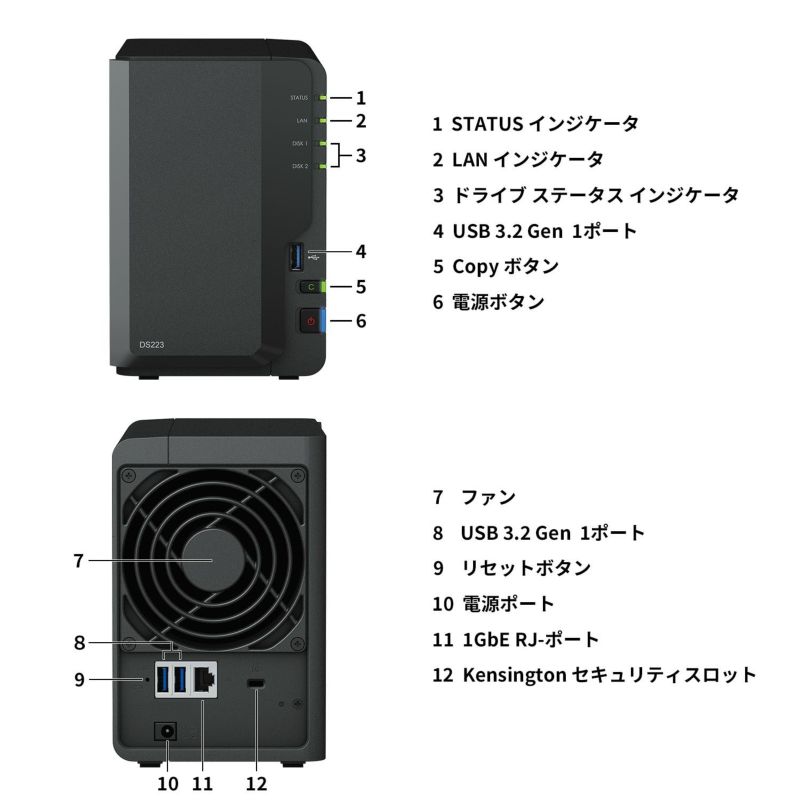 Synology NAS DS220+ & HDD 6TBx2 - PC/タブレット